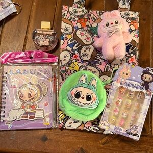 Labubu Monster plush Green accessories bundle